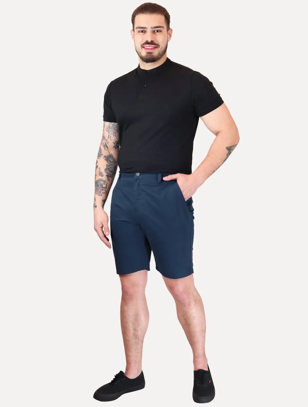 Bermuda Osklen Masculina Sarja Chino Blithe Cotton Azul Marinho
