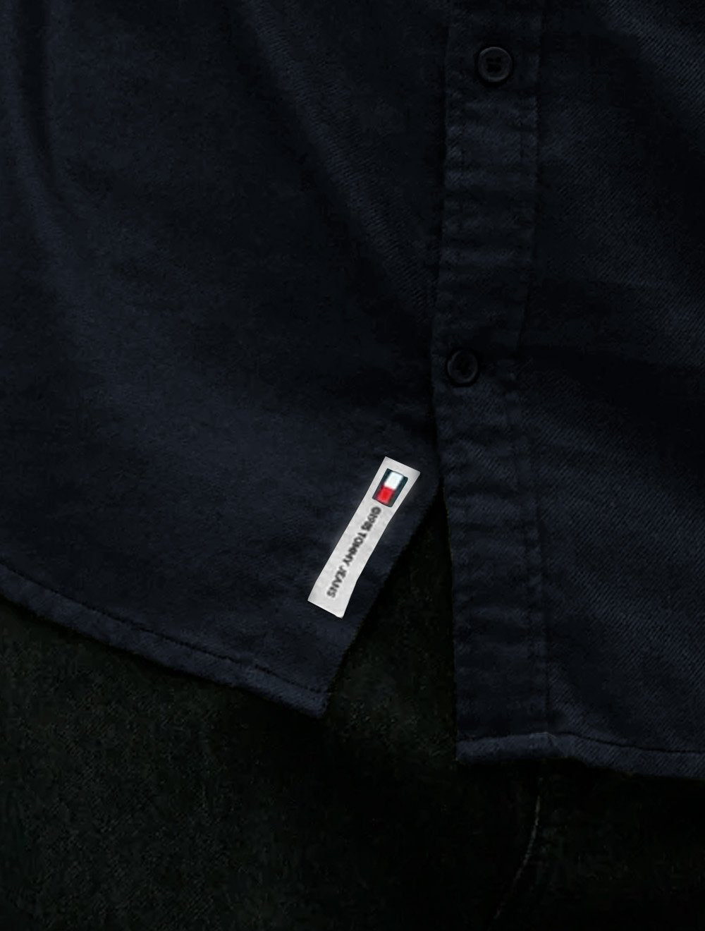 Camisa Tommy Jeans Masculina Regular Flannel Pocket Azul Marinho