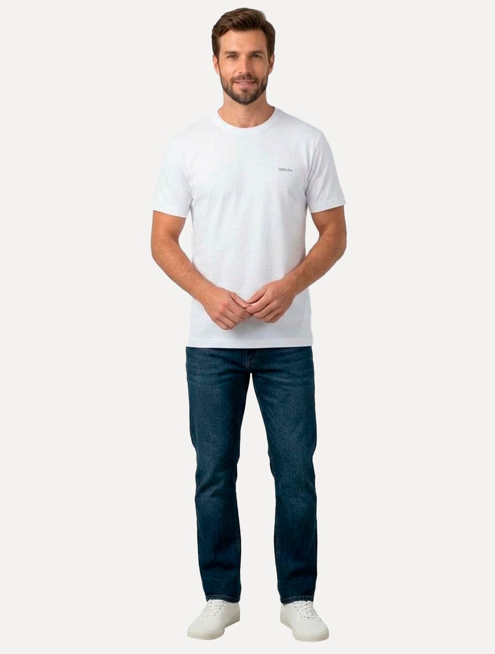 Camiseta Osklen Masculina Regular Vintage Floral Aquarela Branca