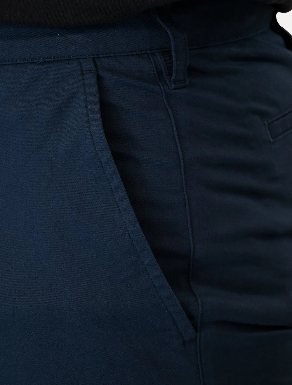 Bermuda Lacoste Masculina Sarja Slim Cotton Stretch Azul Marinho