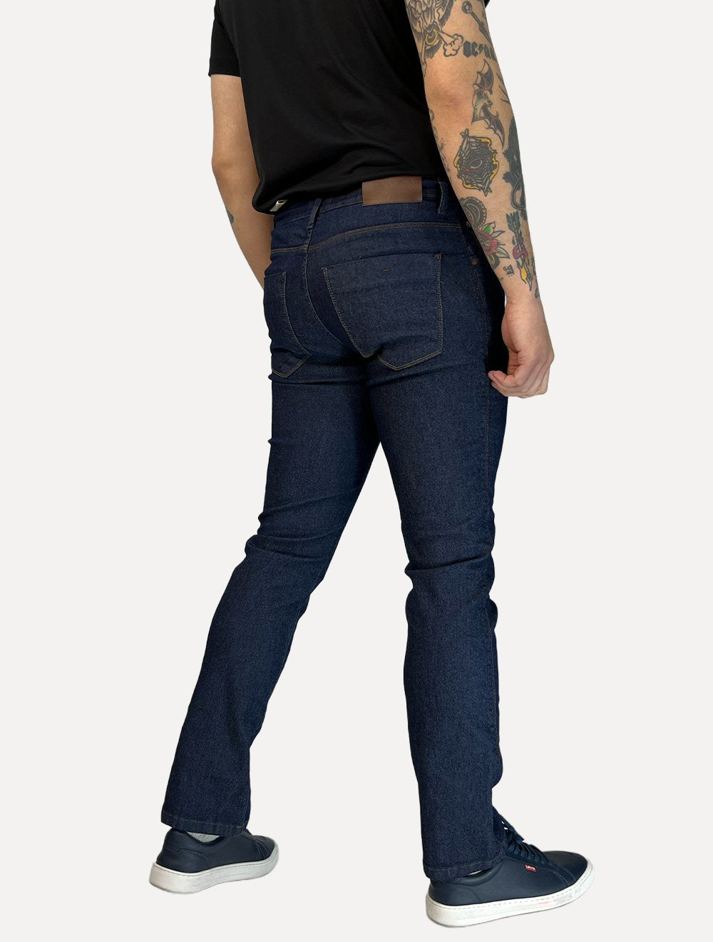 Calça Dudalina Jeans Slim Classica Right 5 Pockets Azul Médio