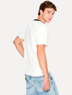 Camiseta John John Masculina Slim Fit Suedine Contrast Off-White