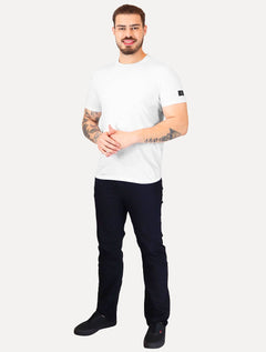 Camiseta Calvin Klein Jeans Masculina Sustainable Sleeve Tag Branca