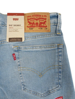 Calça Levis Jeans Masculina 510 Skinny Light Blue Clara