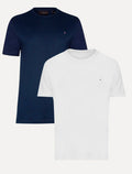 Kit Camisetas Aramis | Masculina Basic Lisa Branca/Azul Marinho