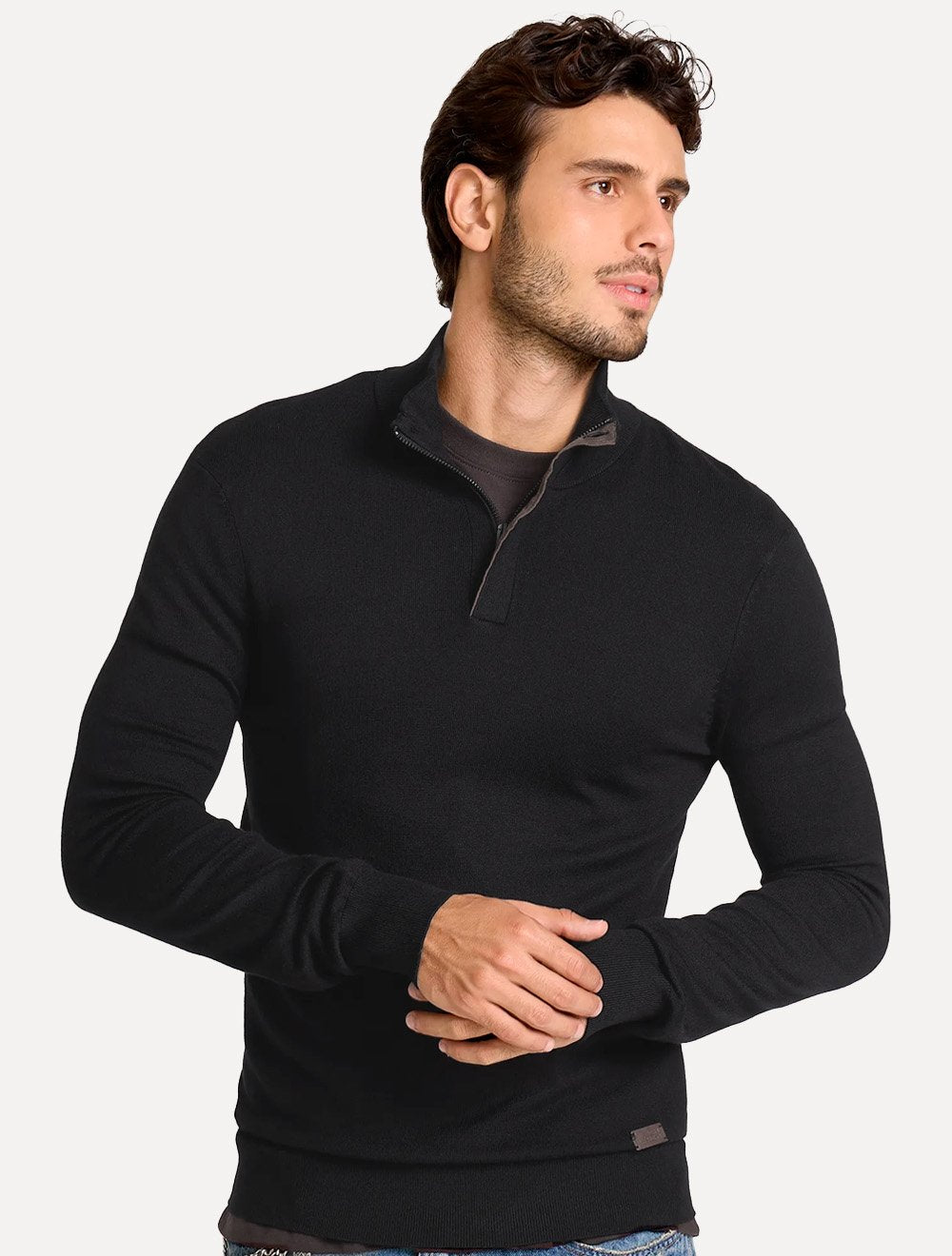 Suéter John John Masculino Regular Fit Tricot Jimmy Preto