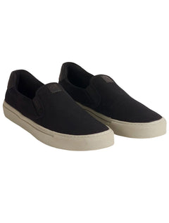 Tênis Dudalina Masculino Zara Slip On Lona Mistral Napa Logo Preto