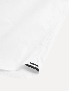 Camisa Fred Perry Masculina Oxford Pocket Black Logo Branca