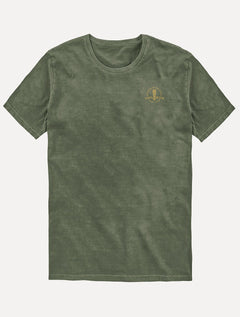 Camiseta King & Joe Masculina Slim Beerhouse Costas Estonada Verde Militar