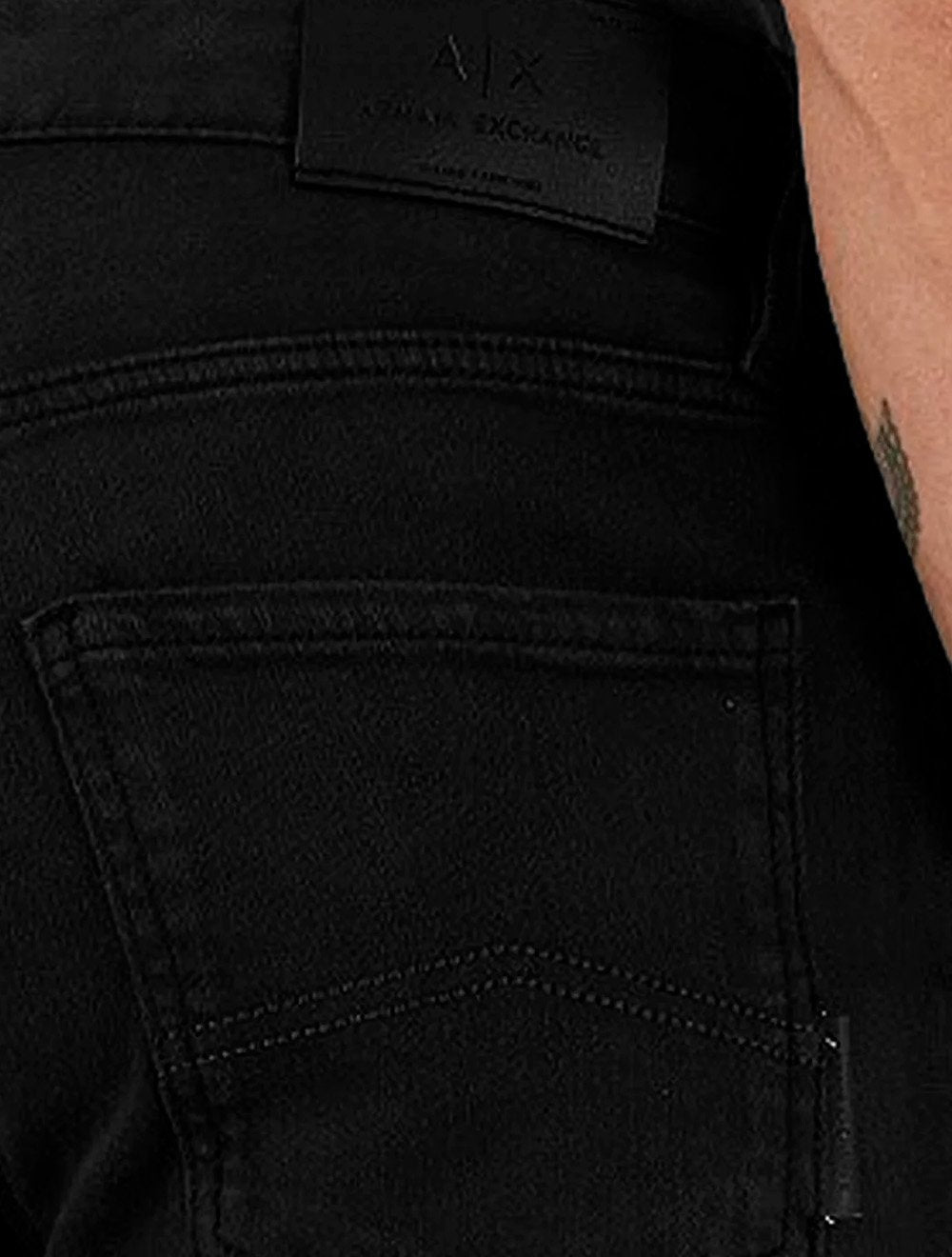 Calça Jeans Armani Exchange Masculina J14 Fleece Slim 5 Pockets Preta