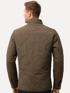 Jaqueta Dudalina Masculina Nylon Leve Matelasse Marrom