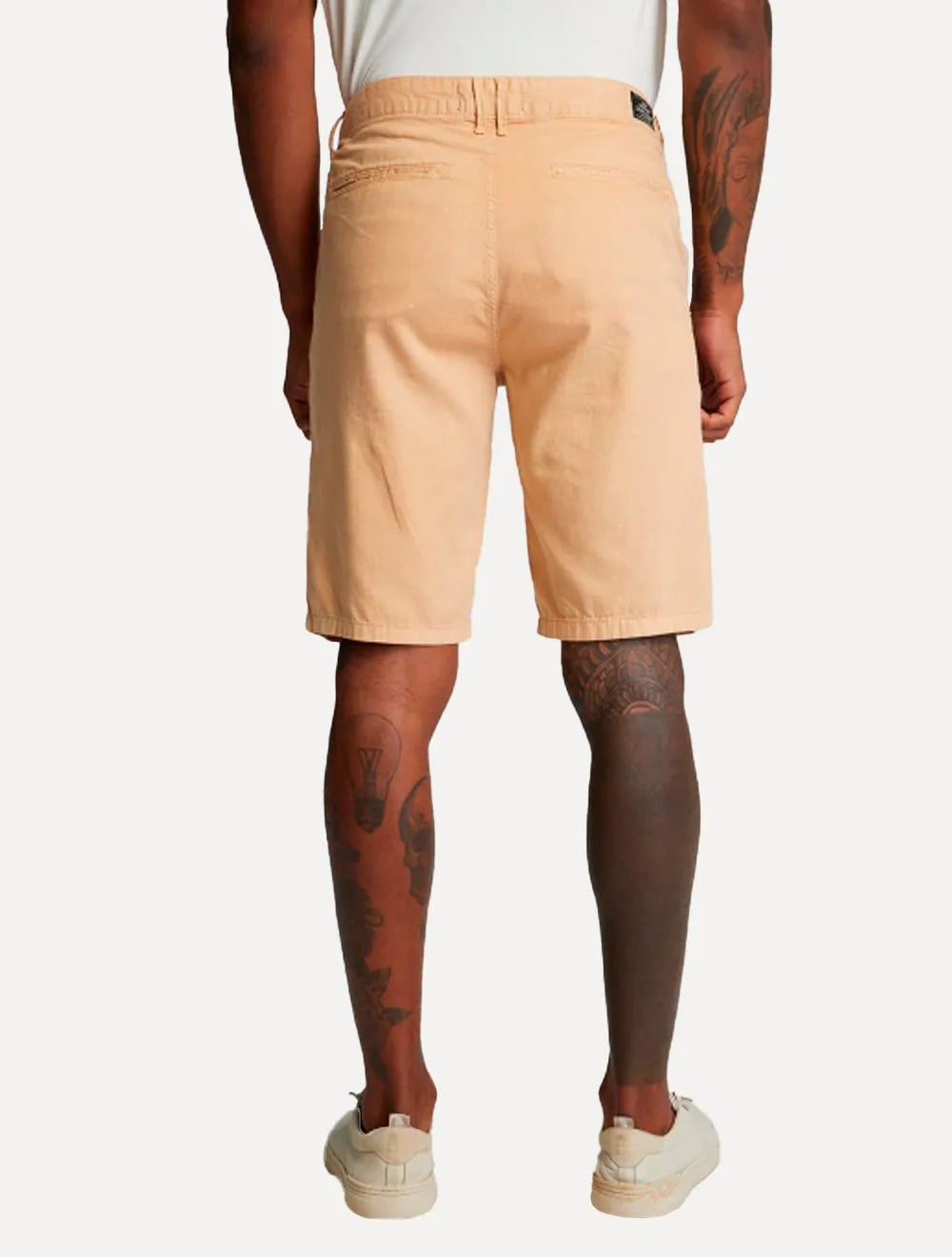Bermuda King & Joe Masculina Sarja Slim Flamê Cáqui