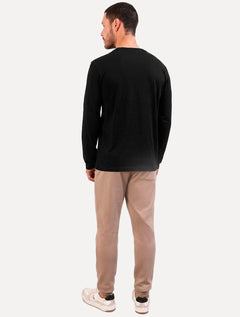 Camiseta Calvin Klein Masculina Meia Malha CK Signature Preta