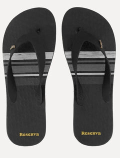 Chinelo Reserva Masculino Watercolor Stripe Preto