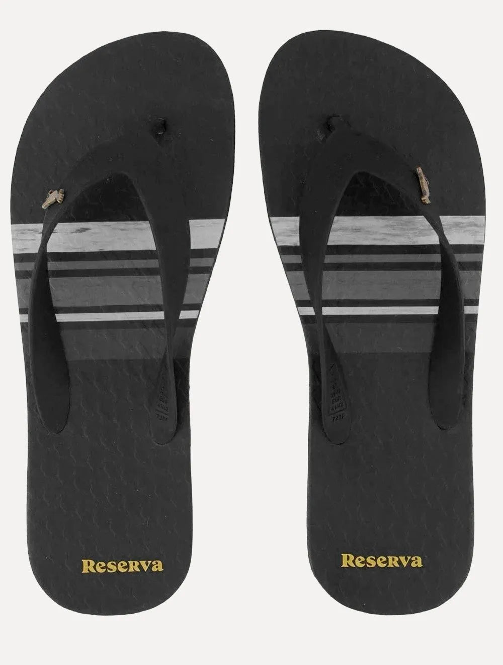 Chinelo Reserva Masculino Watercolor Stripe Preto