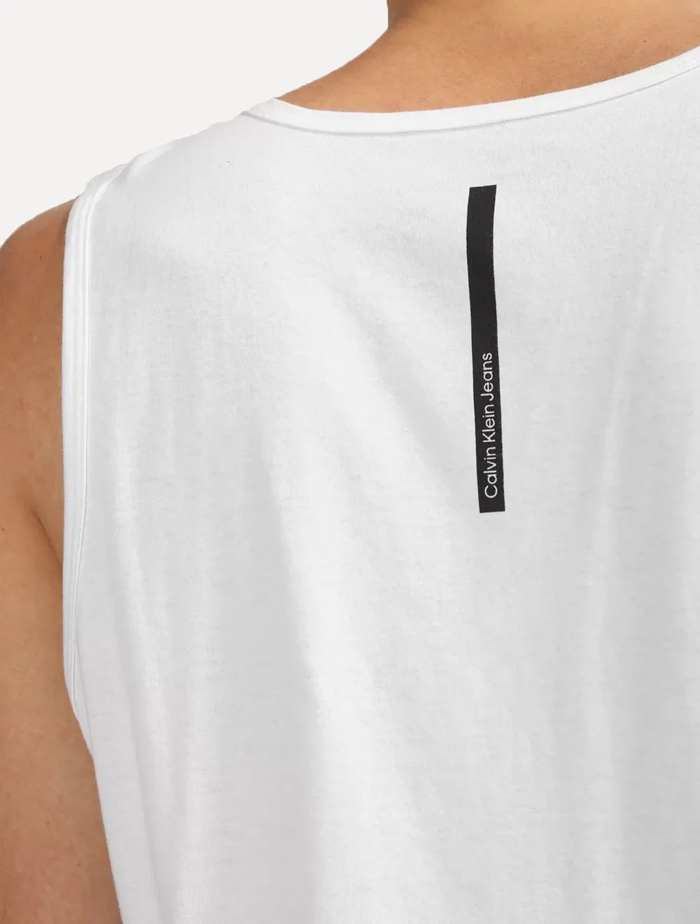Regata Calvin Klein Jeans Masculina Front Logo Branca