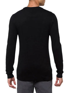 Suéter Calvin Klein Masculino Tricot Crewneck CK Logo Preto