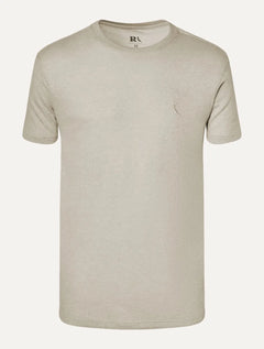 Camiseta Reserva Masculina Slim Malha Pêssego Areia Mescla