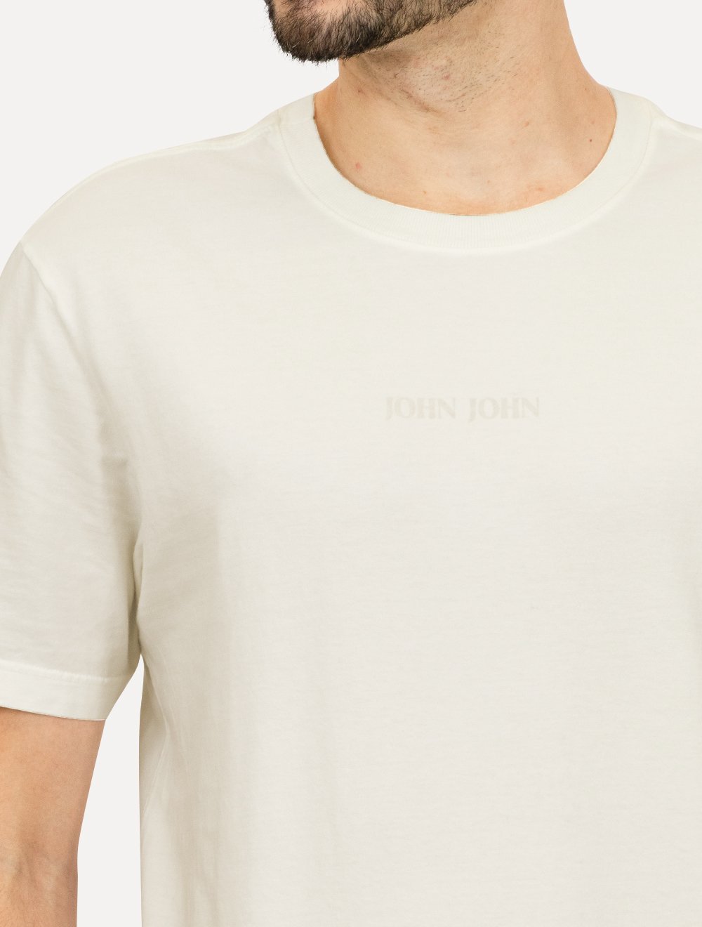 Camiseta John John Masculina Regular Clean Graphic Off-White