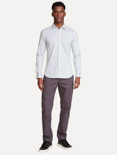 Camisa John John Masculina Slim Logo Ligth Grey Cinza Claro