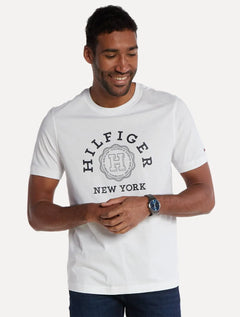 Camiseta Tommy Hilfiger Masculina Coin New York Logo Branco