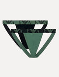 Kit Cuecas Emporio Armani Jockstrap EA Monogram Preta e Verde