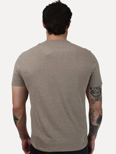 Camiseta Calvin Klein Jeans Masculina Botonê Cáqui