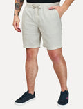 Bermuda Calvin Klein Masculina Essentials Linho Areia