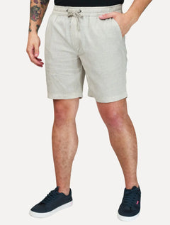 Bermuda Calvin Klein Masculina Essentials Linho Areia
