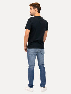 Camiseta Tommy Hilfiger Masculina Stack Brand Love Azul Marinho