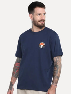 Camiseta Osklen Masculina Regular Big Shirt Arpoador Selo Azul Marinho