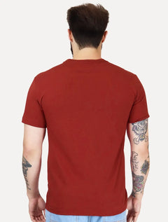 Camiseta Tommy Hilfiger Masculina Linear Flag Graphic Vermelha