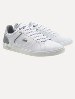Tênis Lacoste Masculino Europa Pro V Plain Wht/Gry Cinza/Branco