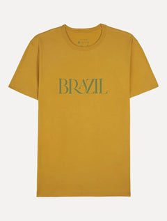 Camiseta Osklen Masculina Slim Vintage Arpoador Sunshine Amarelo Escuro