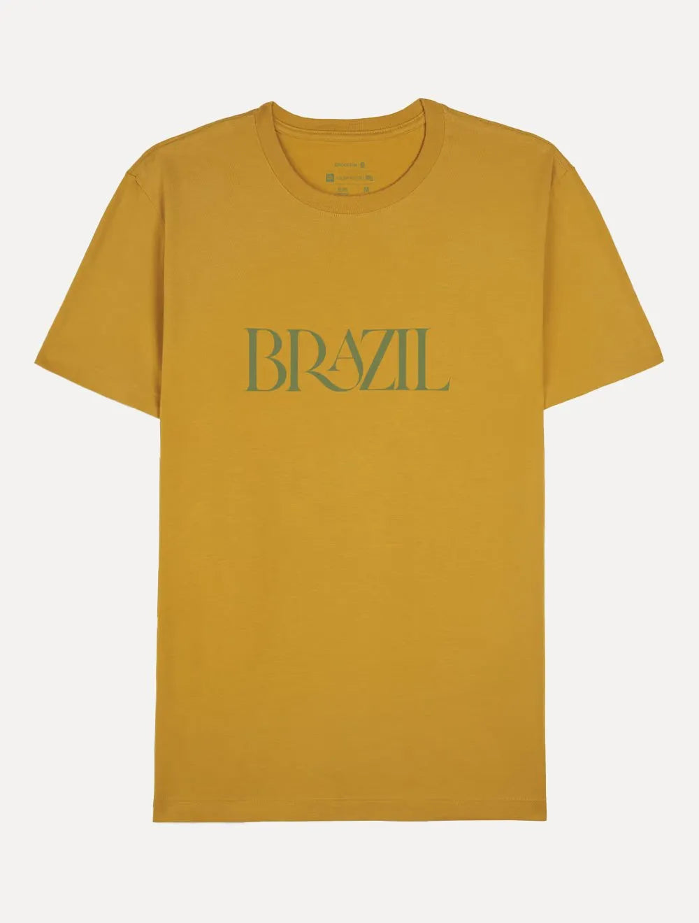 Camiseta Osklen Masculina Slim Vintage Arpoador Sunshine Amarelo Escuro