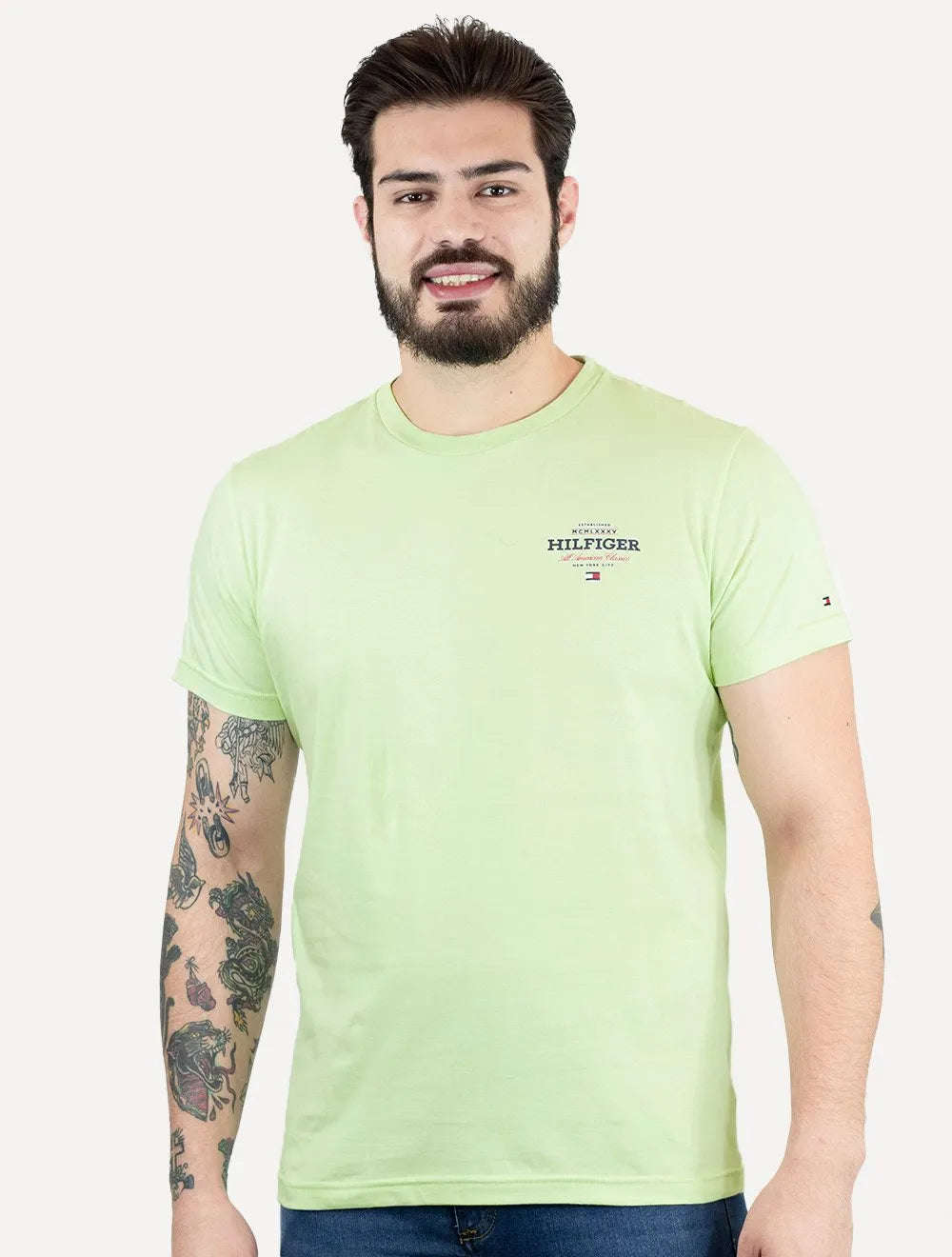 Camiseta Tommy Hilfiger Masculina Monotype All American Verde Claro