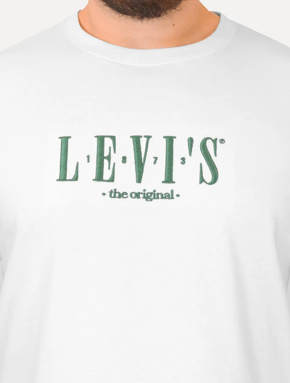 Camiseta Levis Masculina Relaxed Center Logo Branca