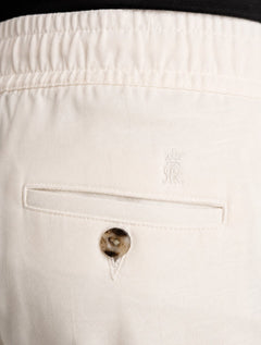 Calça Sergio K Masculina Linho Elastico Off-White