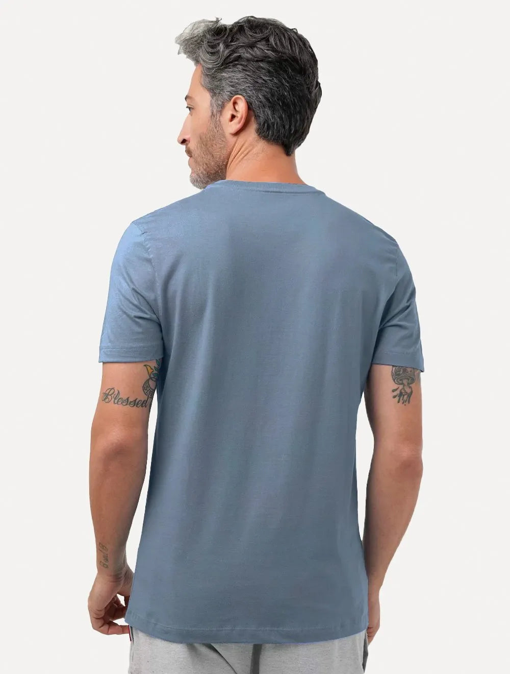 Camiseta Aramis Masculina Basic Lisa Azul Indigo