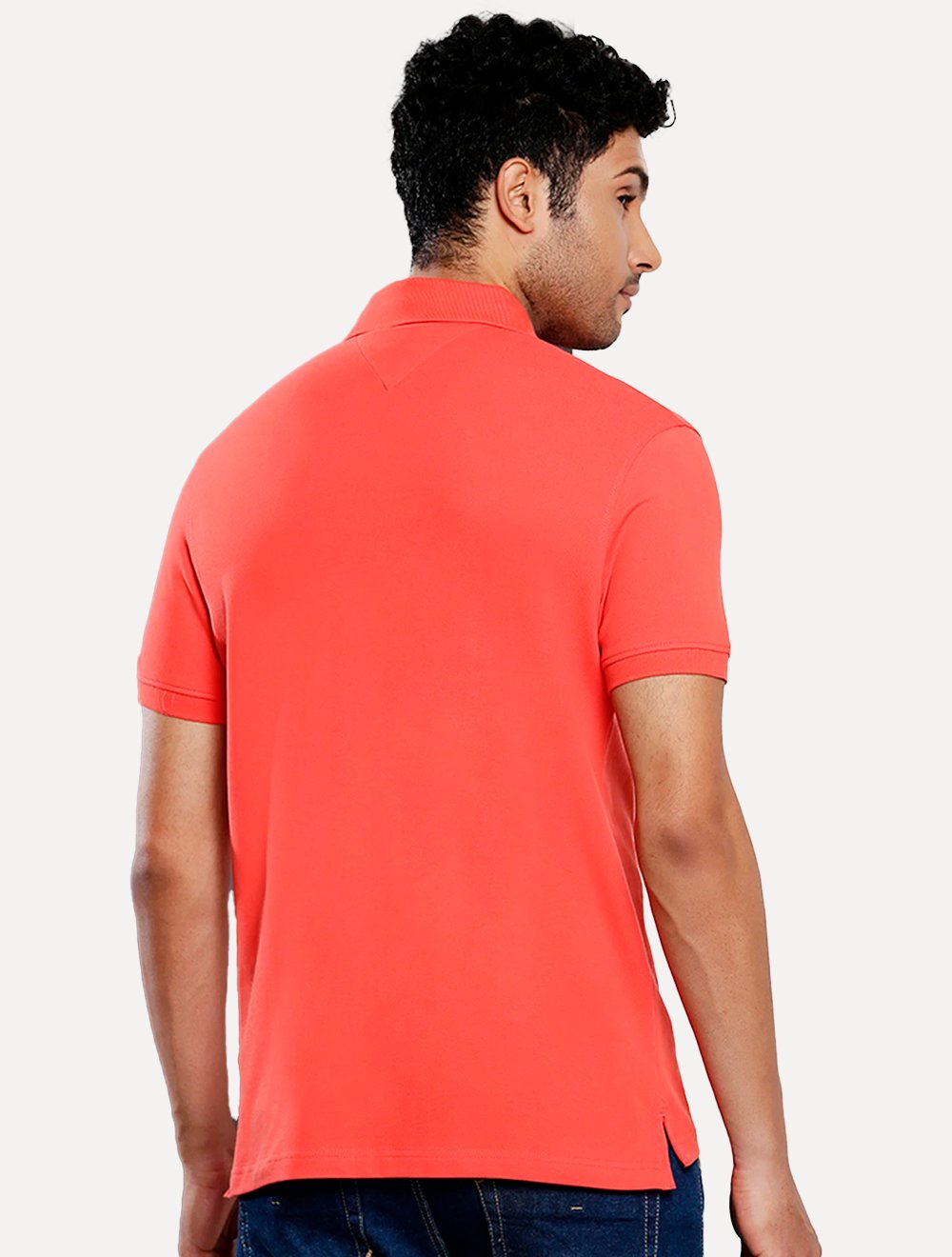 Polo Tommy Hilfiger Masculina Regular Piquet 1985 Laranja