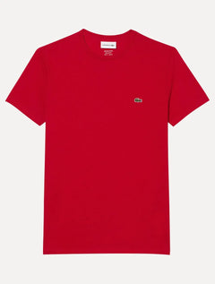 Camiseta Lacoste Masculina Jersey Pima Cotton Vermelha