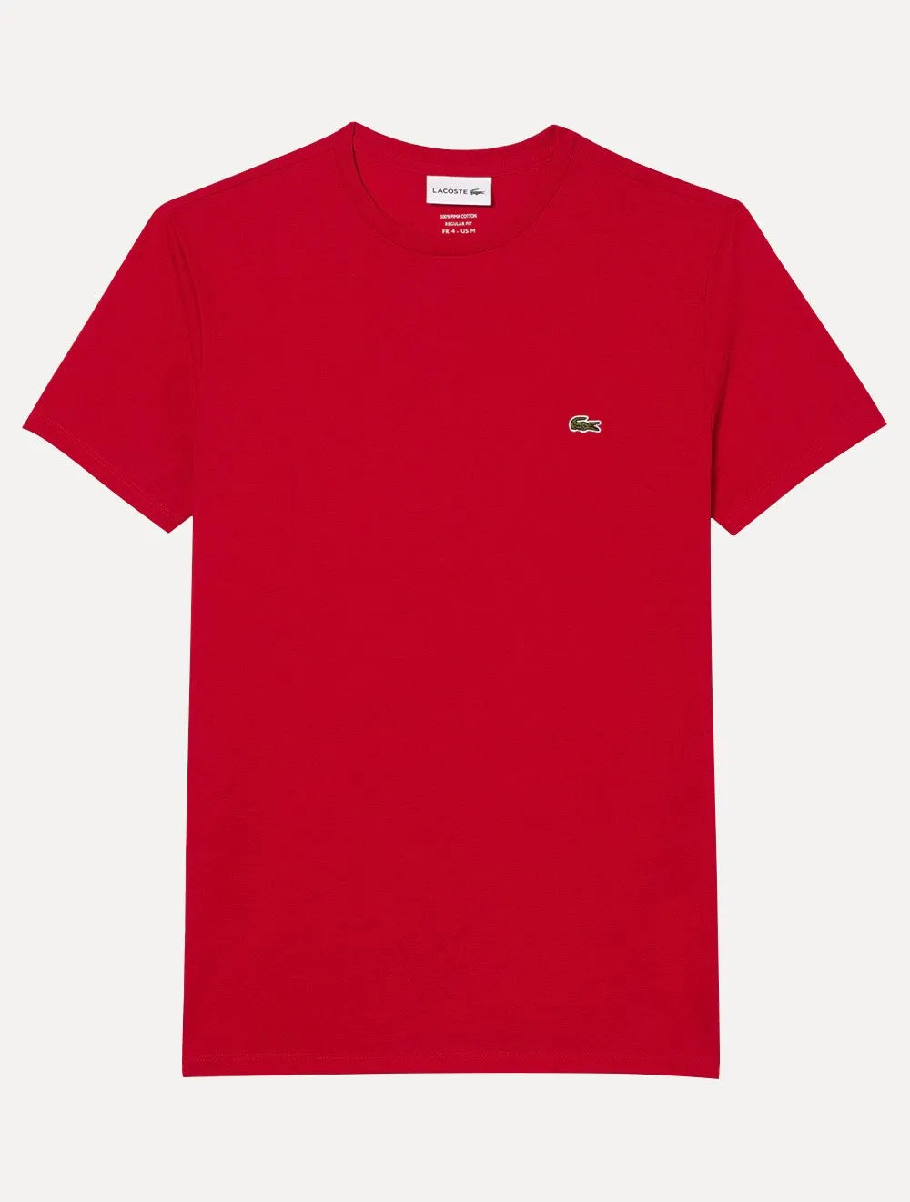 Camiseta Lacoste Masculina Jersey Pima Cotton Vermelha