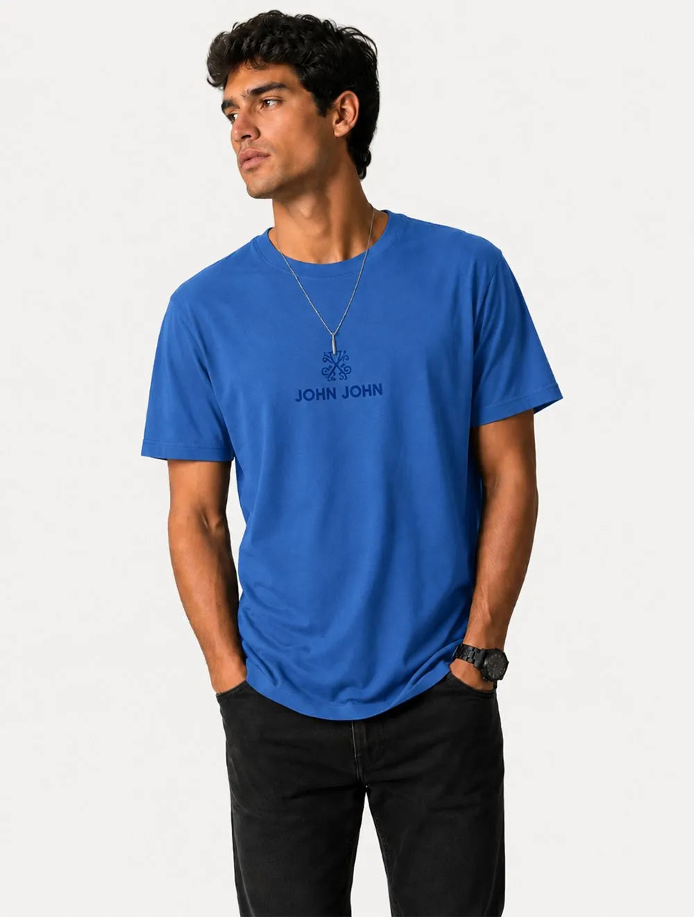 Camiseta John John Masculina Regular Fit Loft Azul Escuro