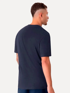 Camiseta Tommy Jeans Masculina Embroidered Signature Azul Marinho