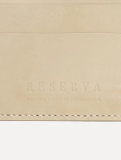 Carteira Reserva Masculina Porta-Cartão Couro Parma Off-White