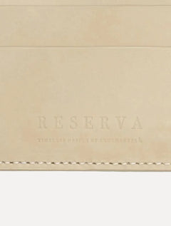 Carteira Reserva Masculina Porta-Cartão Couro Parma Off-White