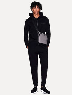 Moletom Armani Exchange Masculino Com Capuz Full Zip Subtle Logo Preto