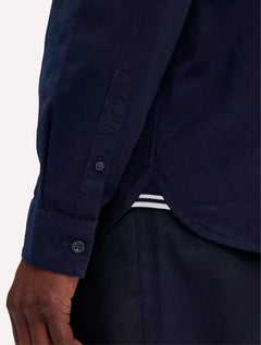 Camisa Fred Perry Masculina Oxford Pocket Light Logo Azul Escuro