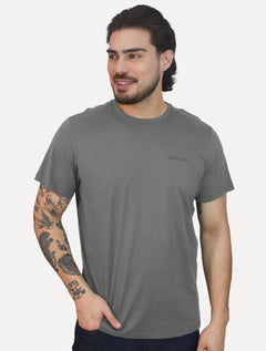 Camiseta Columbia Masculina Dark Logo Cinza Escuro
