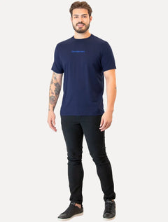 Camiseta Calvin Klein Jeans Masculina Institutional New Logo Azul Marinho